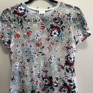 A New Day sheer floral blouse
